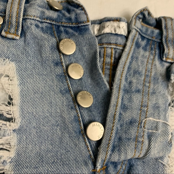 Minkpink button fly high rise jean shorts XS - Picture 3 of 7